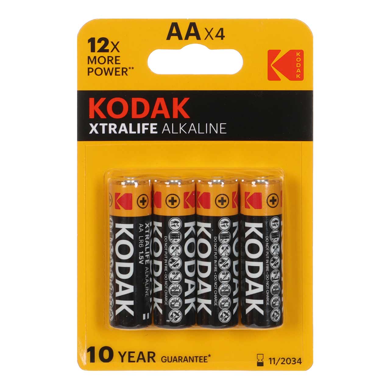 باتری قلم KODAK-AA مدل Xtralife Alkaline LR6 (بسته 4 عددی)