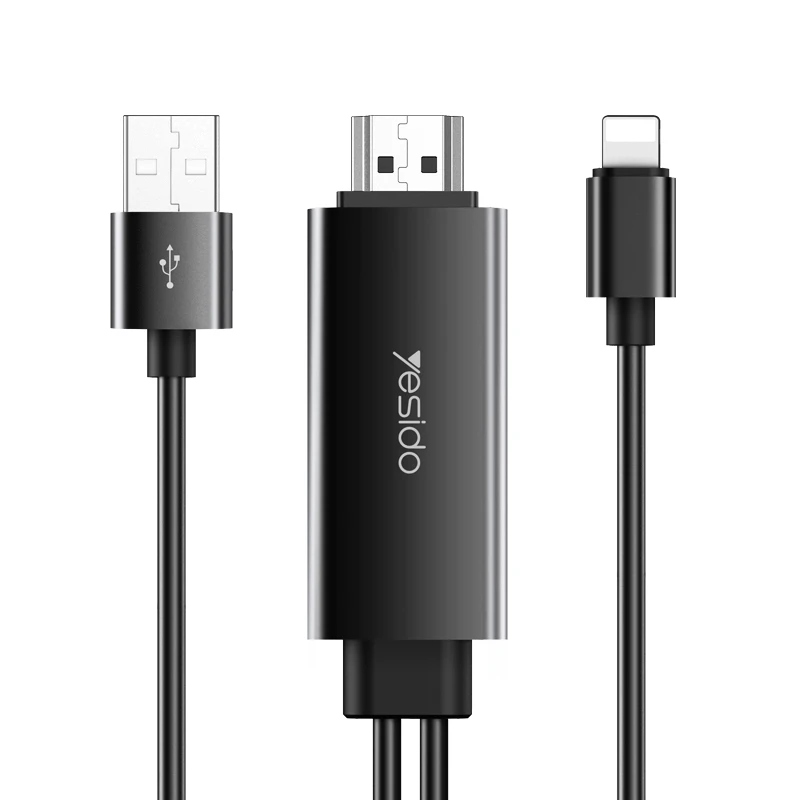 کابل تبدیل Lightning به HDMI یسیدو HM04 طول 1.8 متر