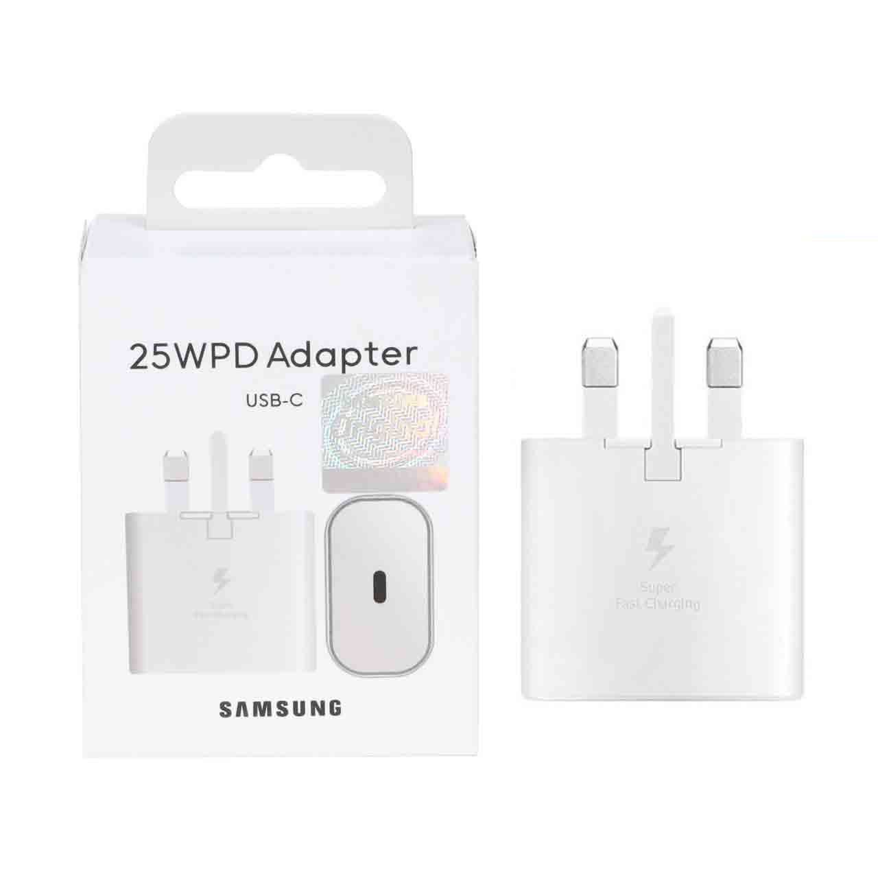 شارژر دیواری سه پین PD و فست تک پورت Samsung مدل EP-TA800 25W