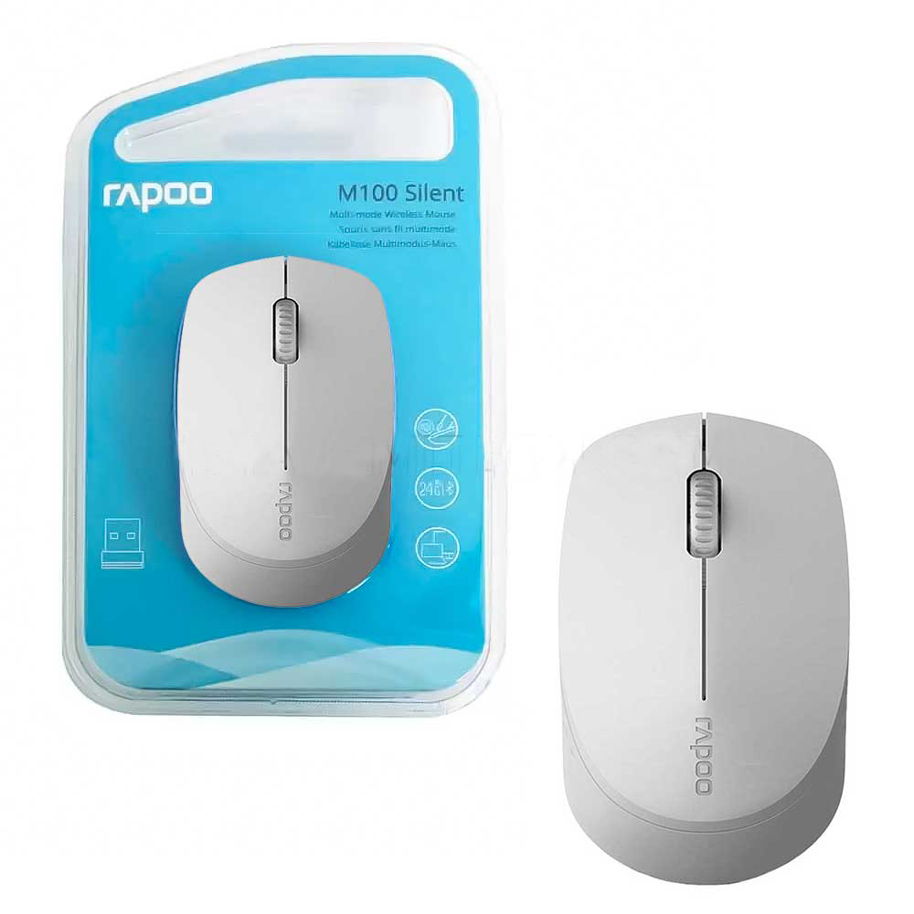 ماوس بی سیم رپو مدل RAPOO M100 طوسی