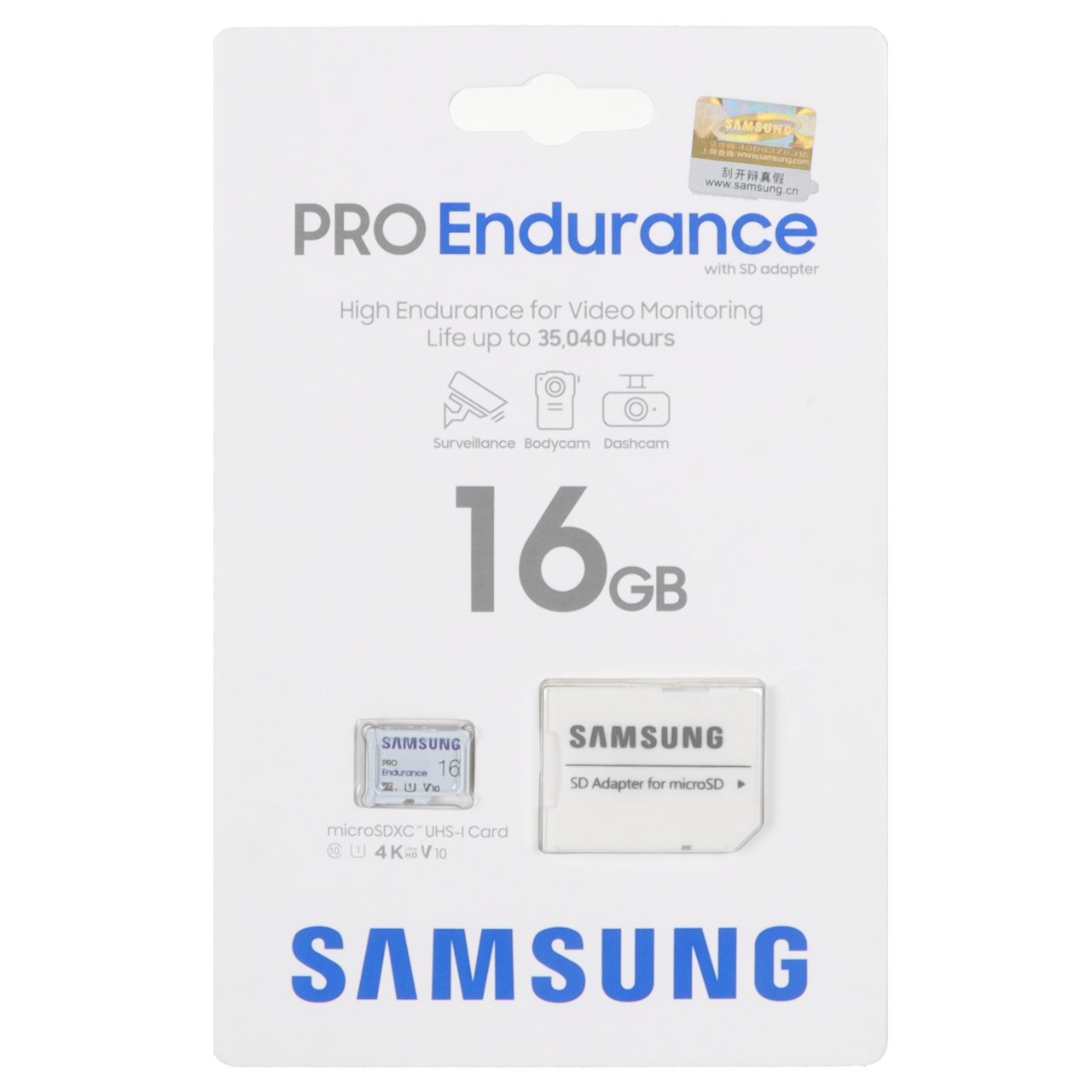 Samsung microSDXC-UHS-I Pro Endurance & adaptor  16GB