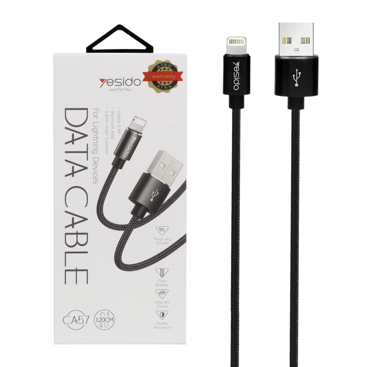 کابل شارژ فست آیفون yesido-CA57