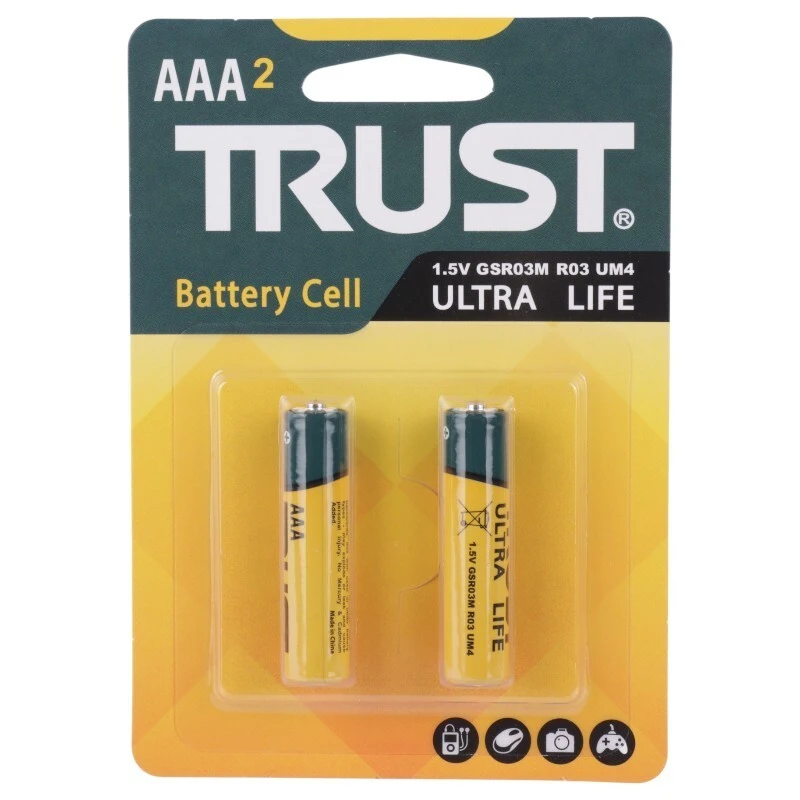 باتری دوتایی نیم قلمی تراست Ultra Life R03