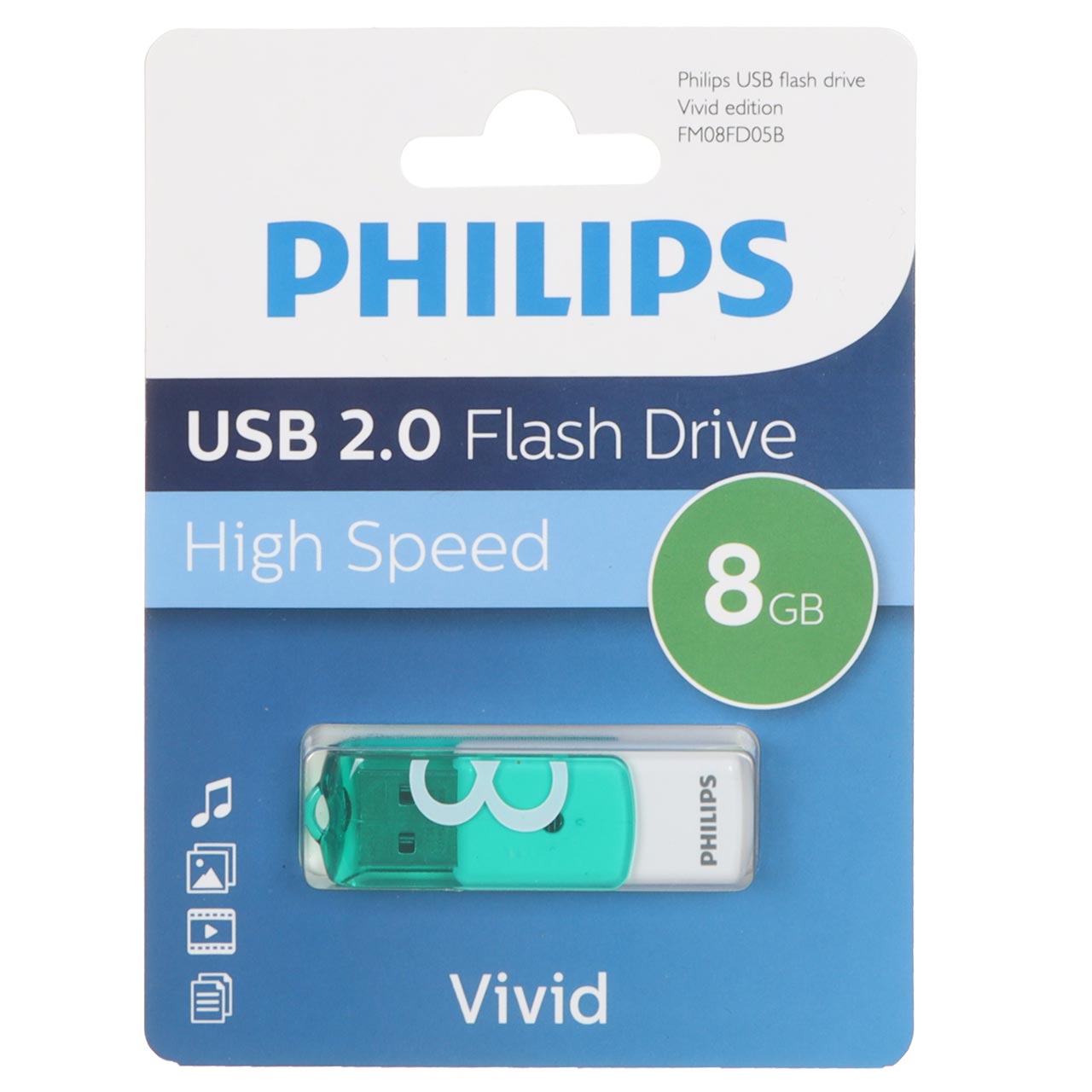 فلش مموری philips- vivid 8 GB