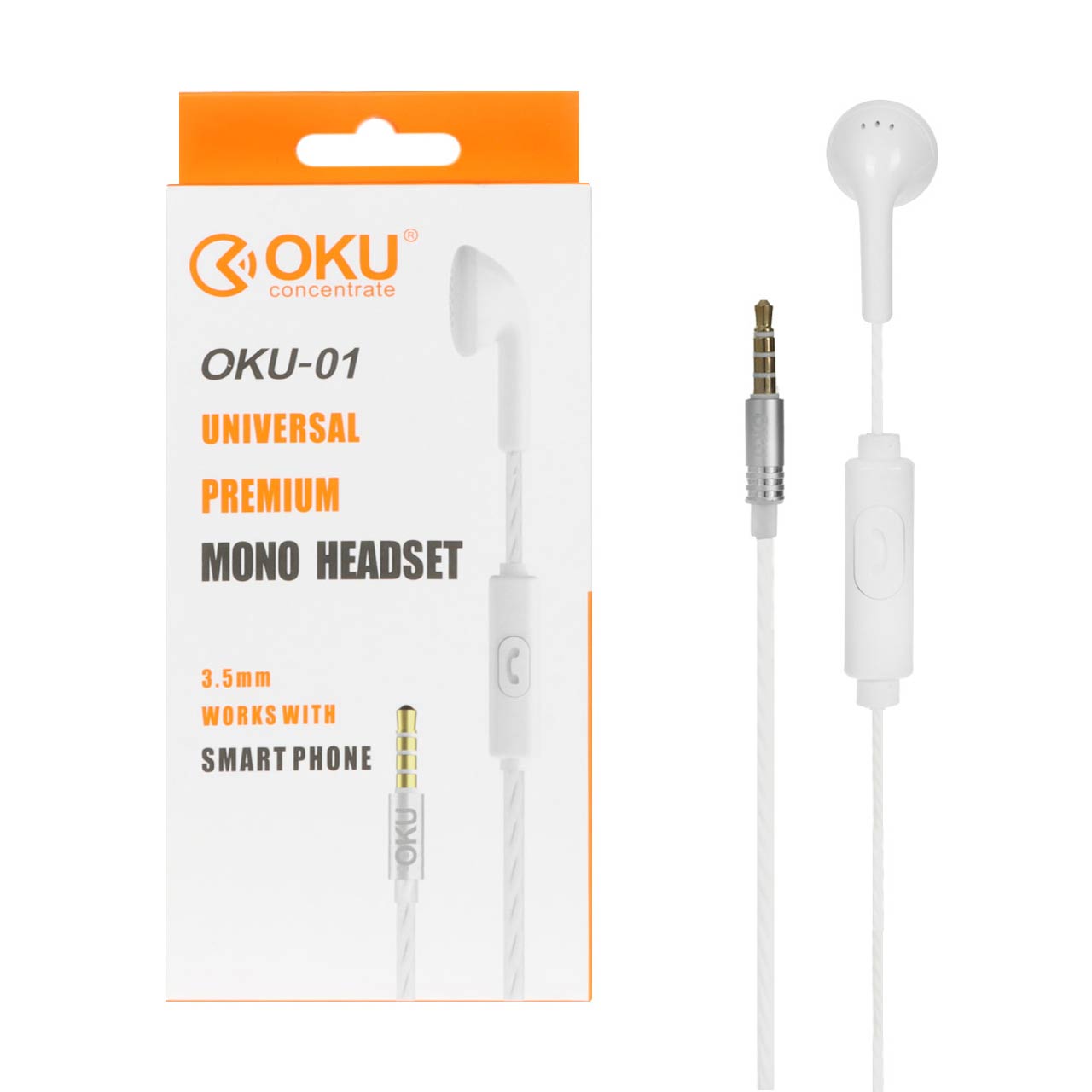 هندزفری با سیم OKU مدل OKU-01  (تک گوش)