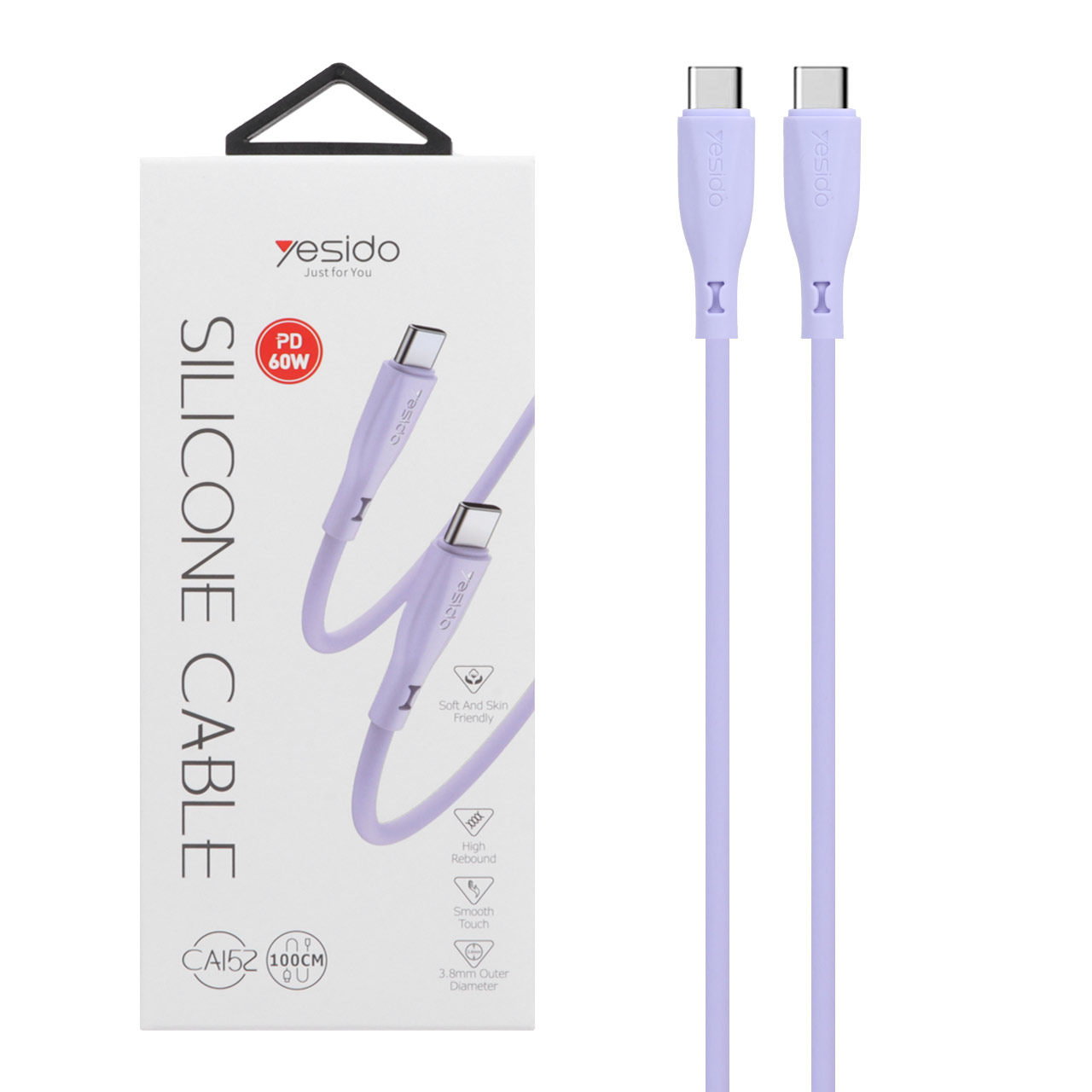 کابل شارژ PD و فست yesido Type-C to Type-C مدل CA152