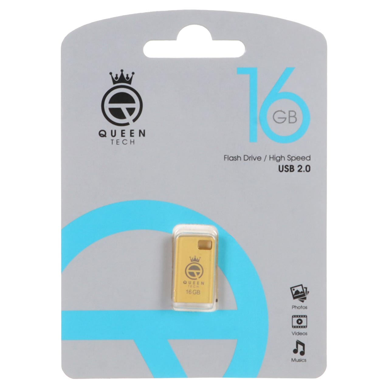Queen Mini Ecco USB2.0 Flash Memory - 16GB فلش