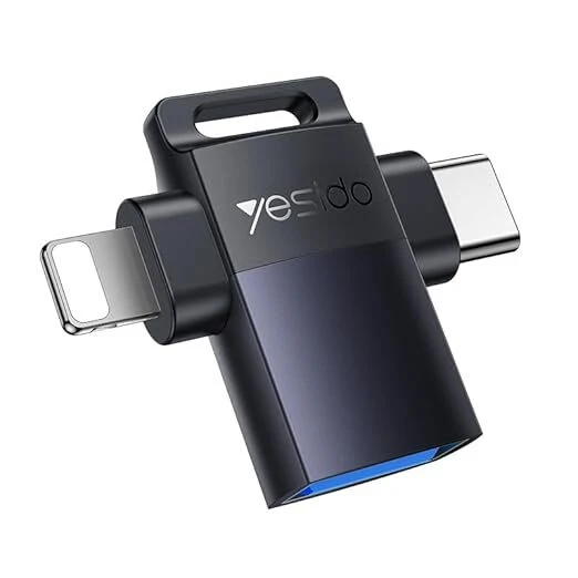تبدیل USB OTG به تایپ سی / لایتنینگ یسیدو GS35