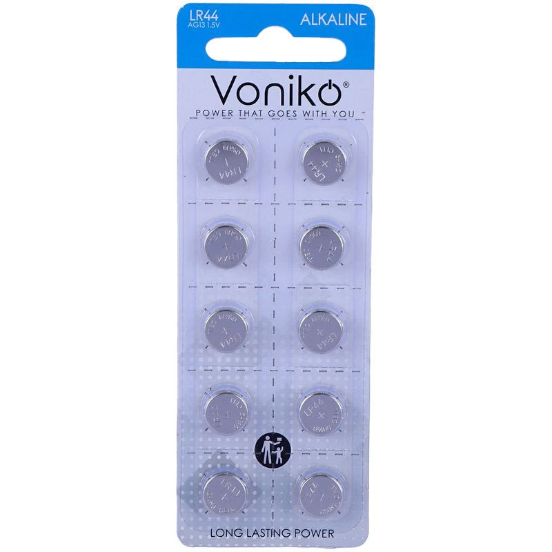 باتری سکه ای ونیکو Alkaline LR44 AG13 بسته 10 عددی