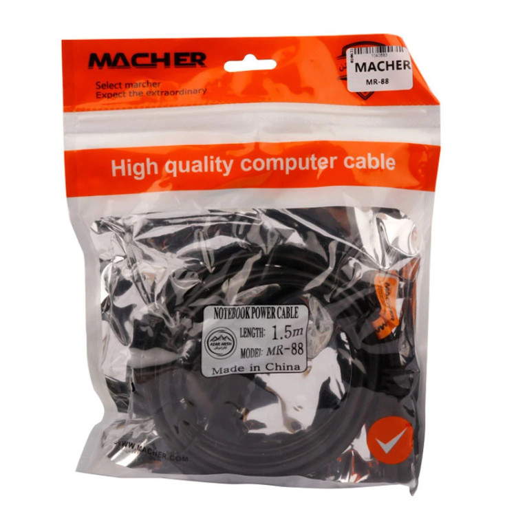 کابل برق لپ تاپ Macher MR-88 1.5m