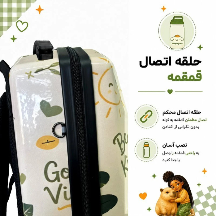 کیف کوله پشتی مدرسه مارینوکس مارول MS1050 طرح دختر مو فر