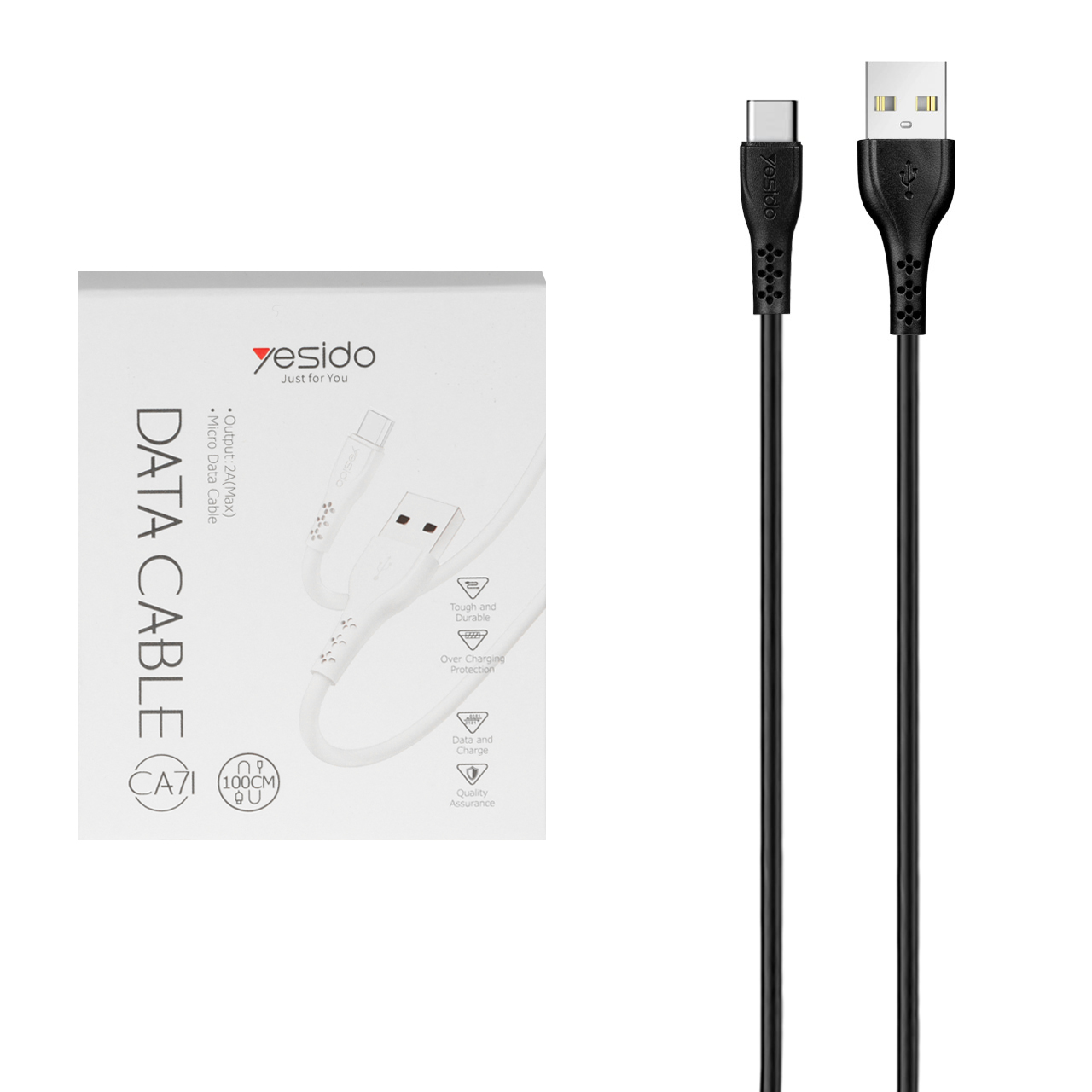 کابل شارژ yesido اندروید (micro data cable) مدل CA71