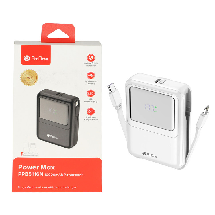 پاوربانک وایرلس و فست شارژ ProOne مدل PPB5116N Power Max