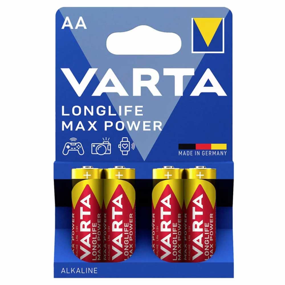 باتری قلمی آلکالاین وارتا مدل VARTA Longlife Max Power بسته 4 عددی