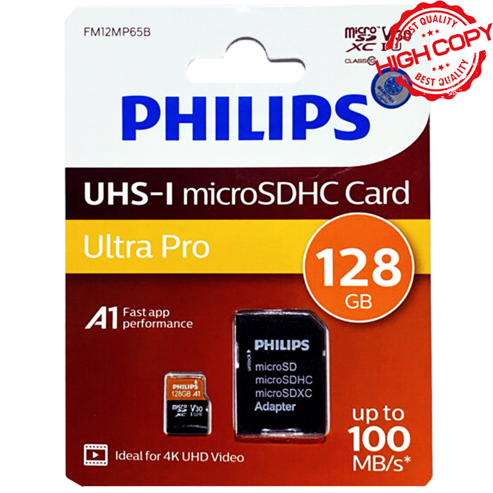 رم میکرو فیلیپس مدل PHILIPS 100MB V304K GB128 گارانتی مادام العمر