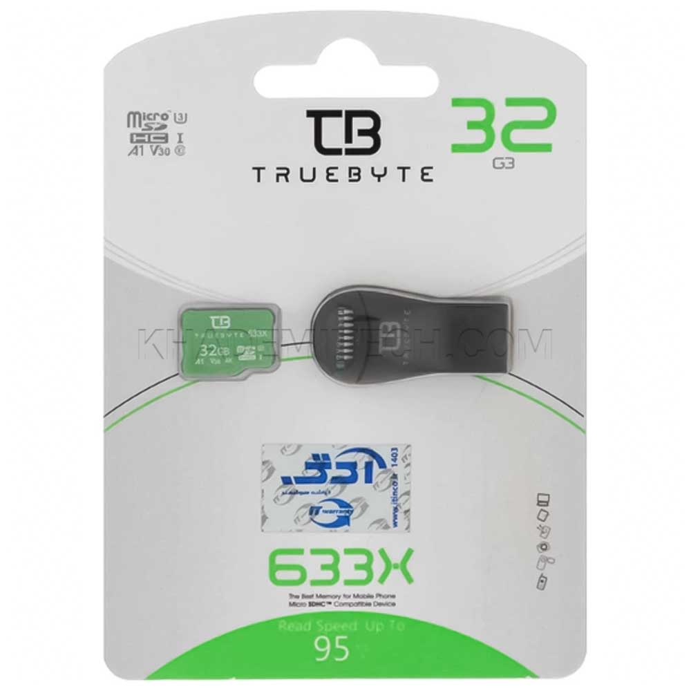 رم میکرو تروبایت مدل TRUEBYTE 633X A1 V30 32GB