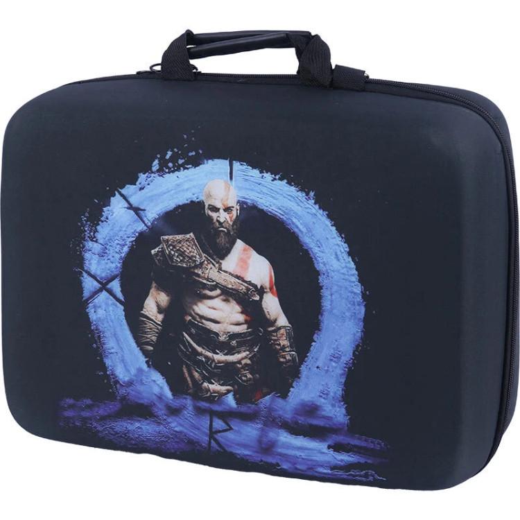 کیف کنسول بازی PS5 Slim طرح God of War - 565 + نگهدارنده هدست