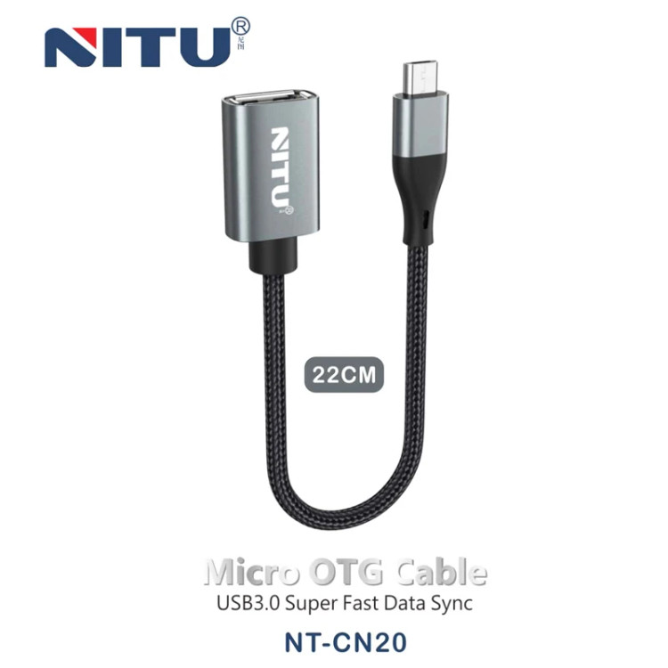کابل تبدیل USB OTG به میکرو یو اس بی نیتو NT-CN20