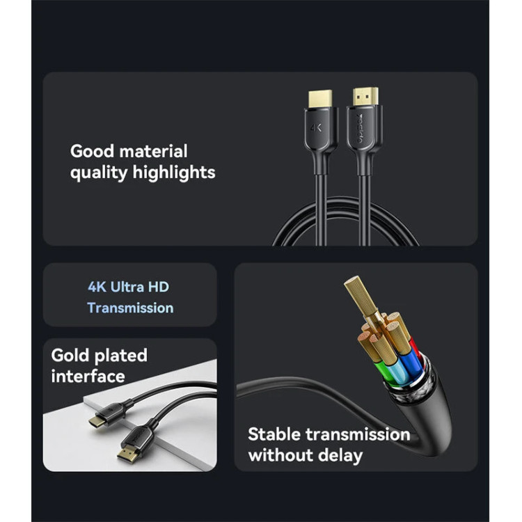 کابل HDMI 4K یسیدو HM16 طول 1.8 متر