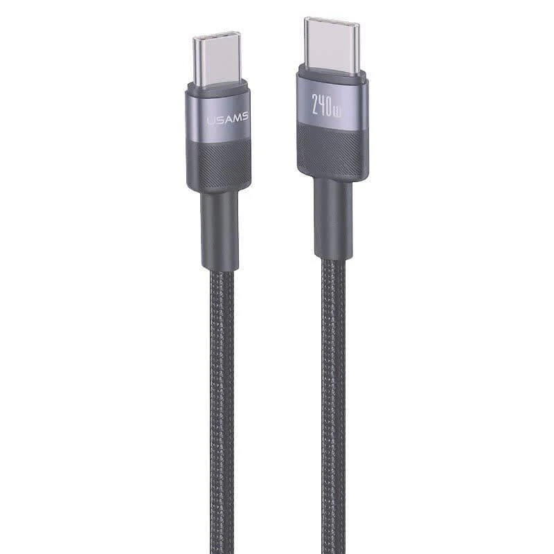 کابل دو سر تایپ سی فست شارژ 240 وات یوسامز SJ727 طول 1.2 متر
