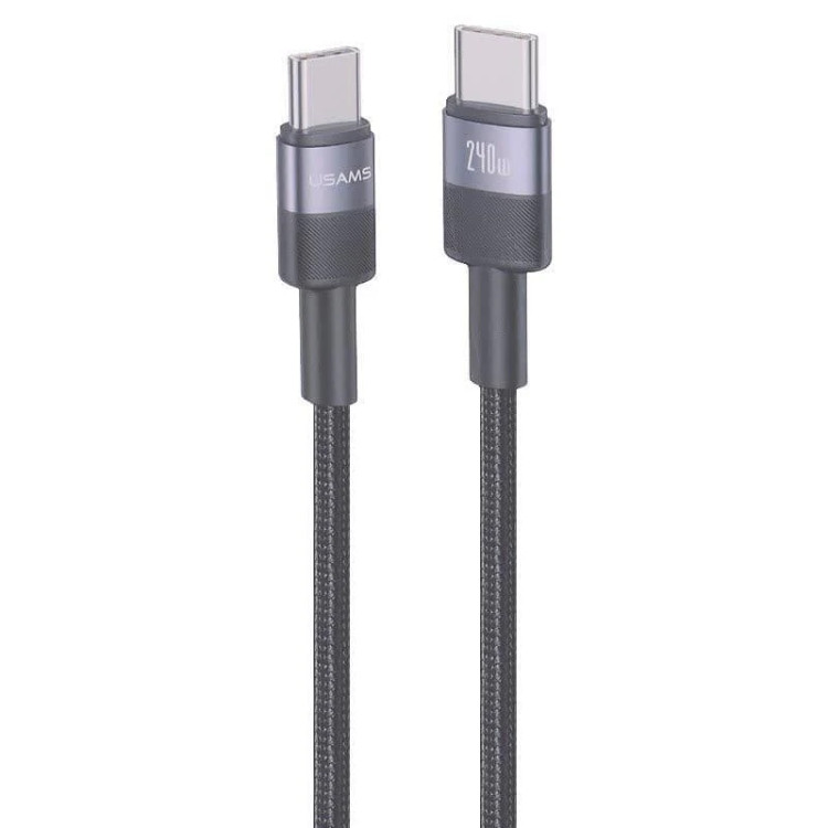 کابل دو سر تایپ سی فست شارژ 240 وات یوسامز SJ727 طول 1.2 متر