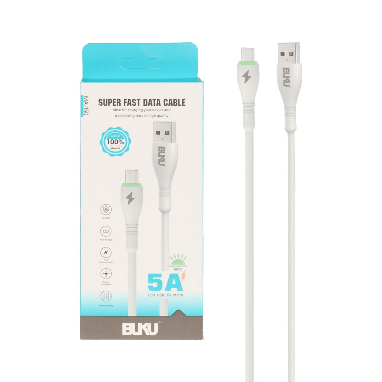 کابل شارژ فست اندروید BUKU مدل MA-150
