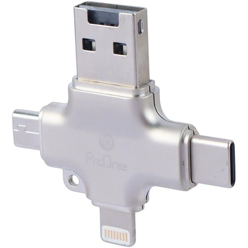 تبدیل USB OTG به میکرو یو اس بی / تایپ سی / لایتنینگ پرووان PCO04