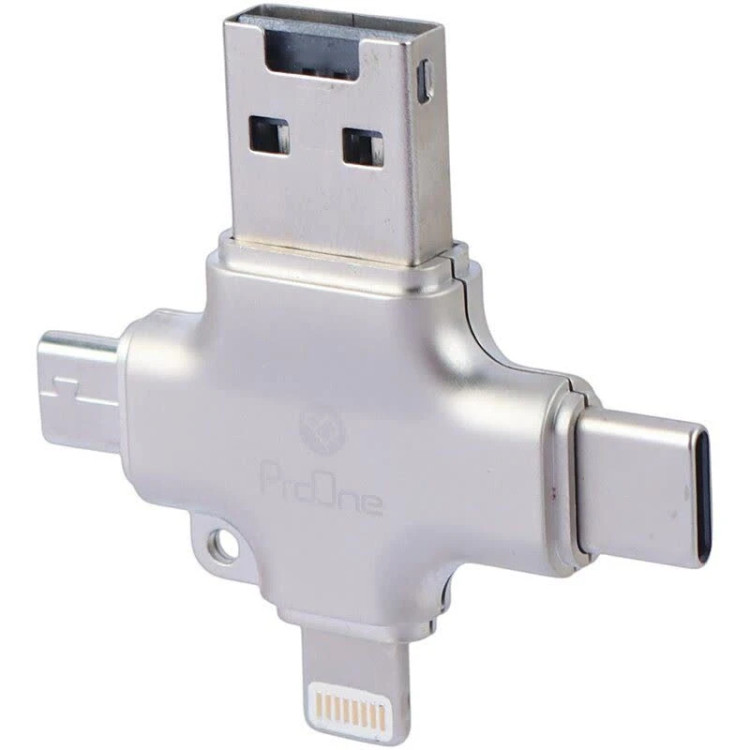تبدیل USB OTG به میکرو یو اس بی / تایپ سی / لایتنینگ پرووان PCO04