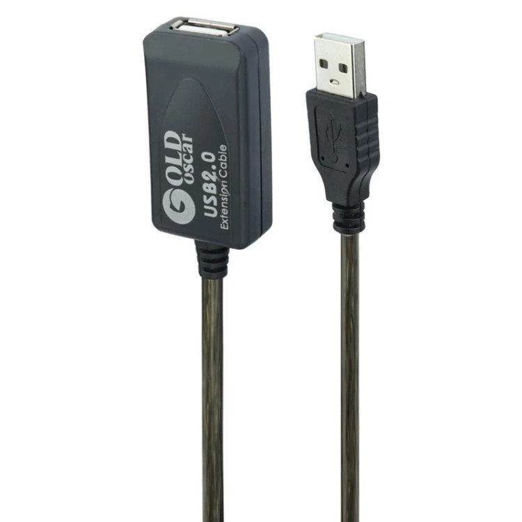کابل افزایش طول USB گلد اسکار Gold Oscar طول 10 متر پک دار