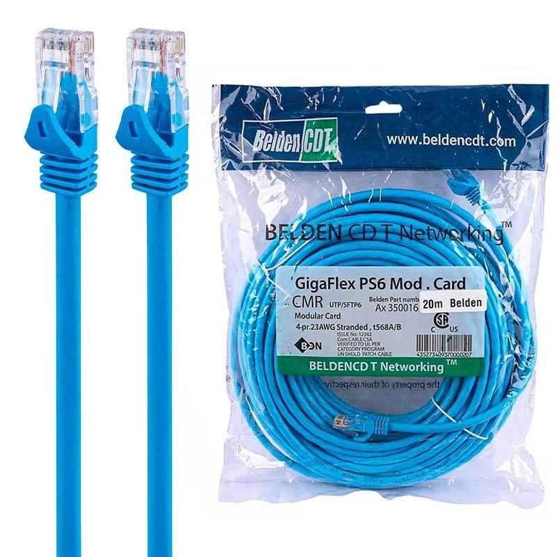 کابل شبکه  20 متر CAT6 belden cdt